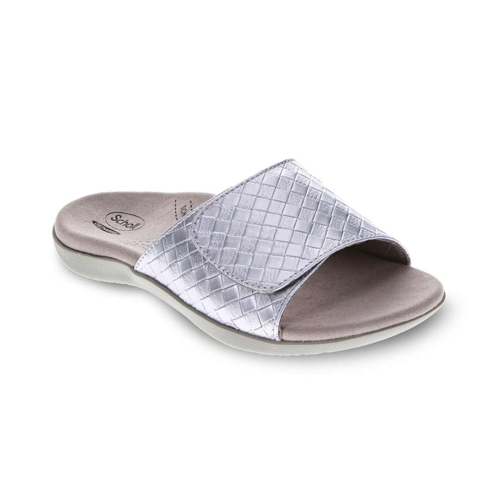 Samos Weave Slide Sandal - Silver