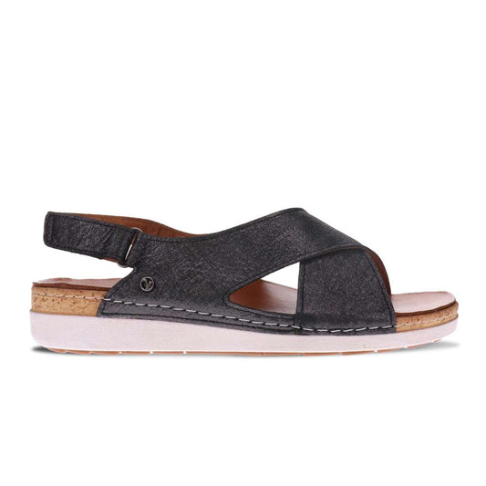Cottesloe Sandal - Black Linen