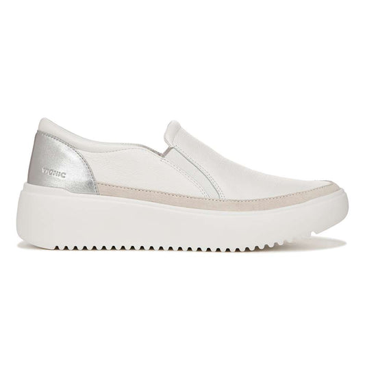 Kearny Platform Slip-On Sneaker - White Leather