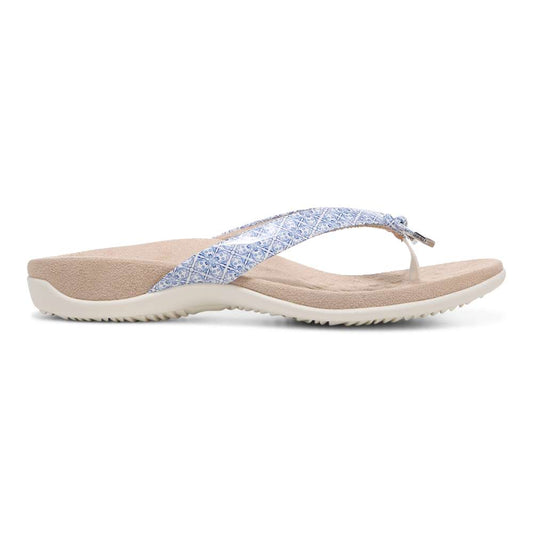 Bella Toe Post Sandal - White Tile