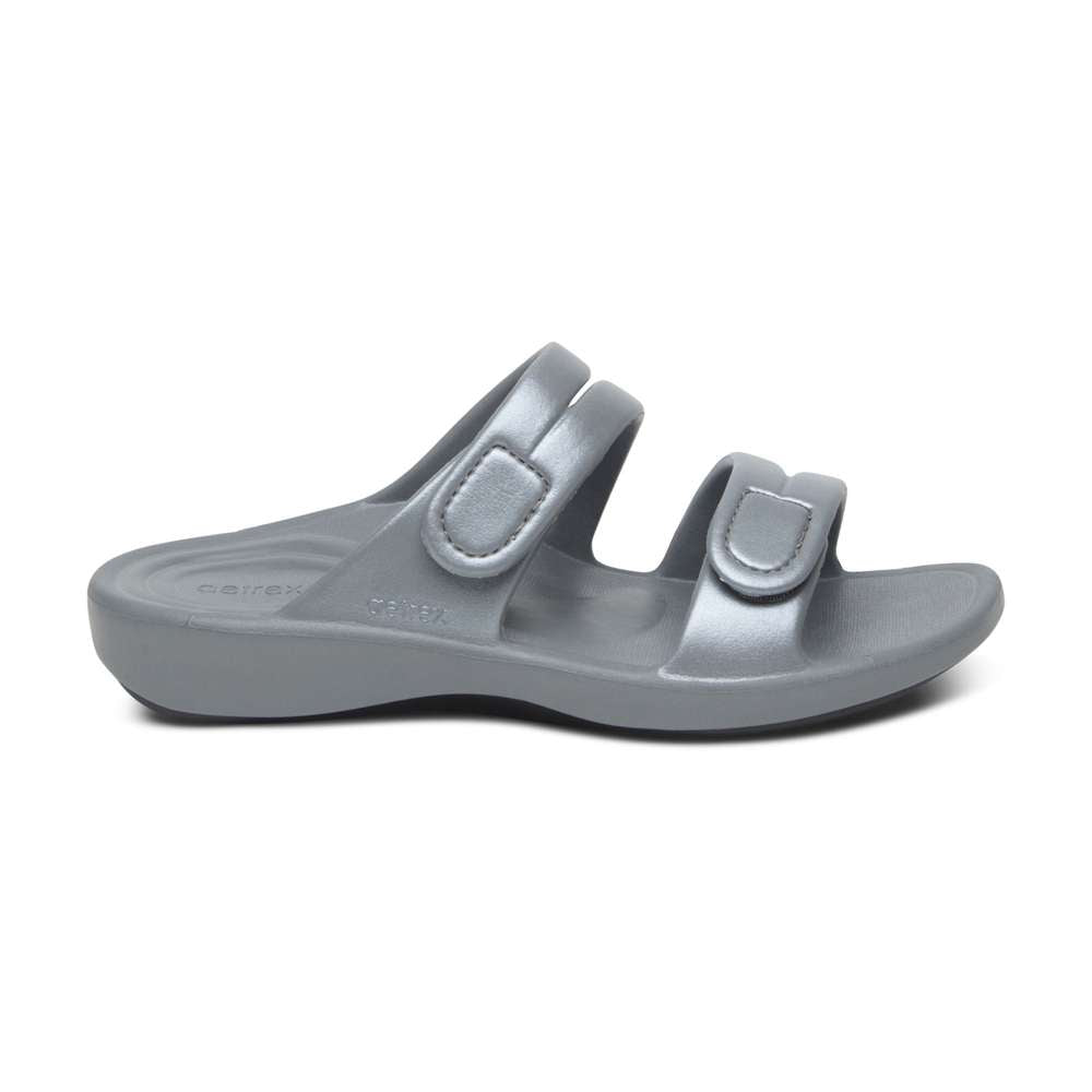 Janey Sport Slide - Grey