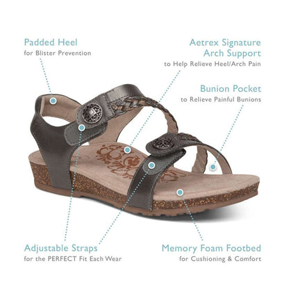 Jillian Braided Sandal - Black