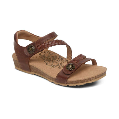 Jillian Braided Sandal - Walnut