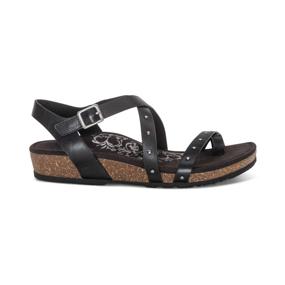 Lauren Strapped Sandal - Black