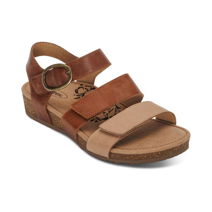 Lilly Strapped Sandal - Walnut