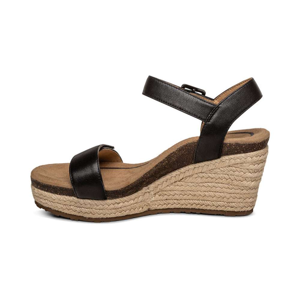 Sydney Espadrille Wedge - Black