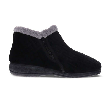 Dahlia Quilt Slipper - Black
