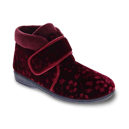 Dale Slipper - Burgundy Emboss