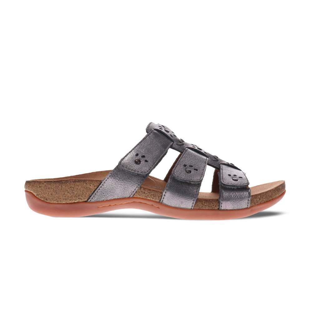 Andrea Slide Sandal - Pewter