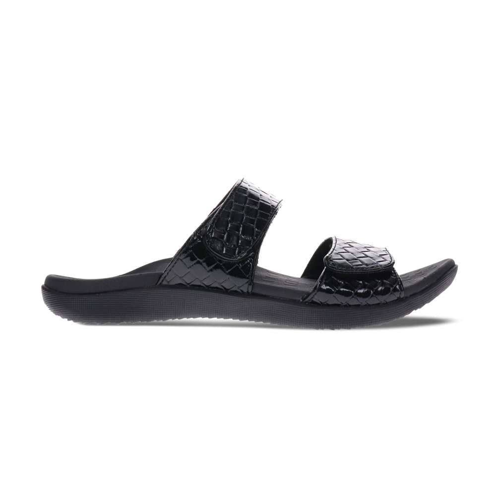 Skye Thatch Slide Sandal - Black