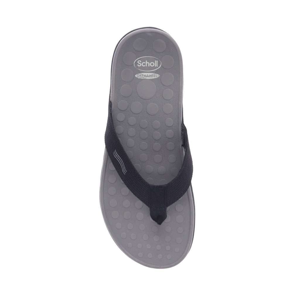 Wave Toe Post Sandal Unisex - Black