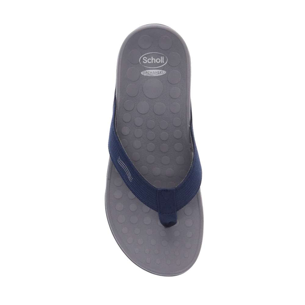 Wave Toe Post Sandal Unisex - Navy