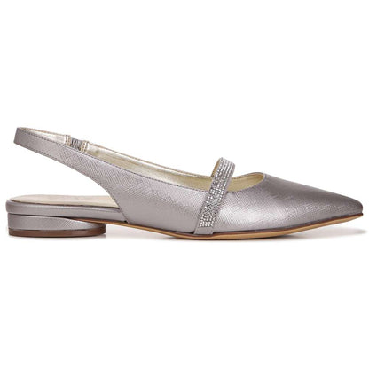 Hally Slingback Flat - Silver