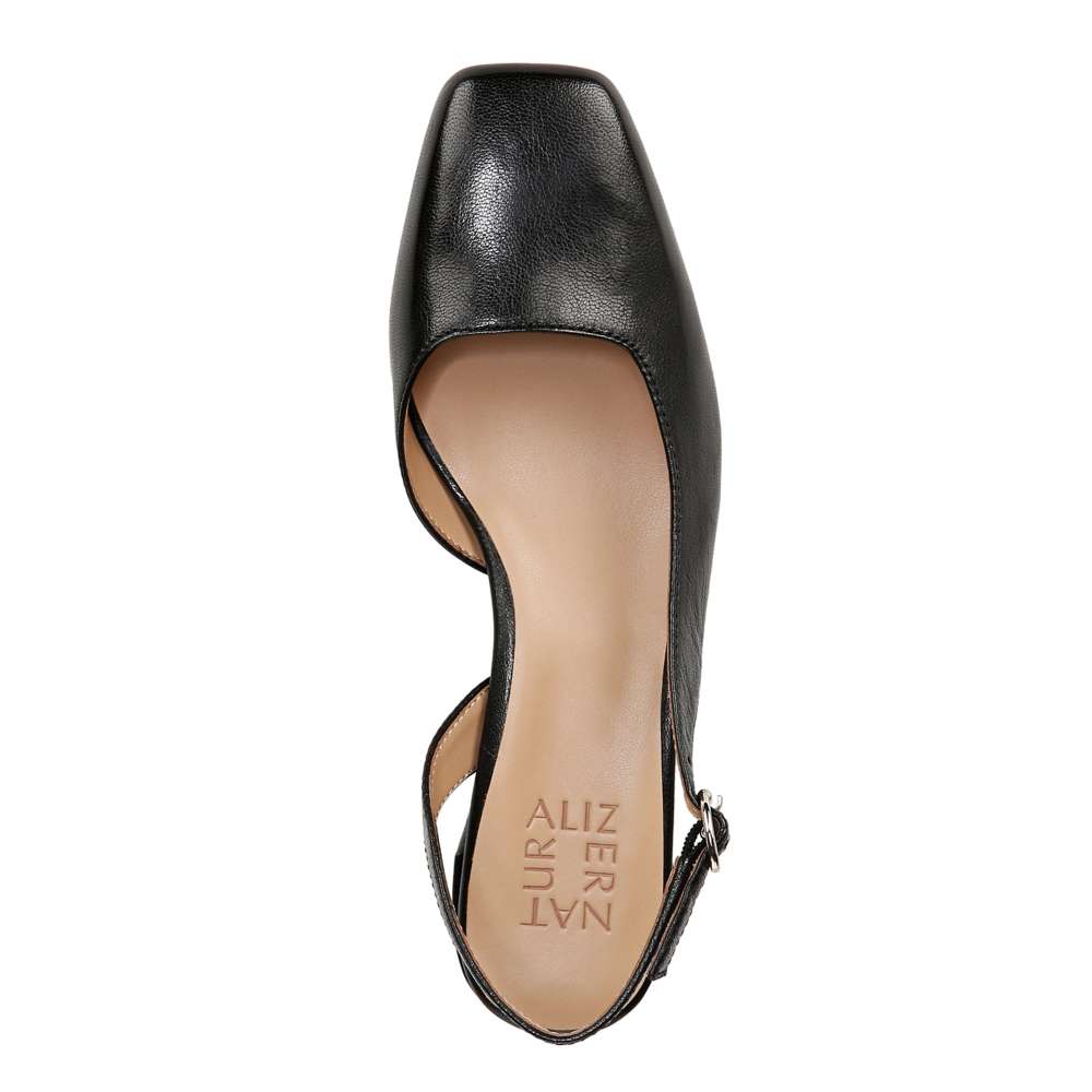 Jayla Sling Back Heeled Sandal - Black