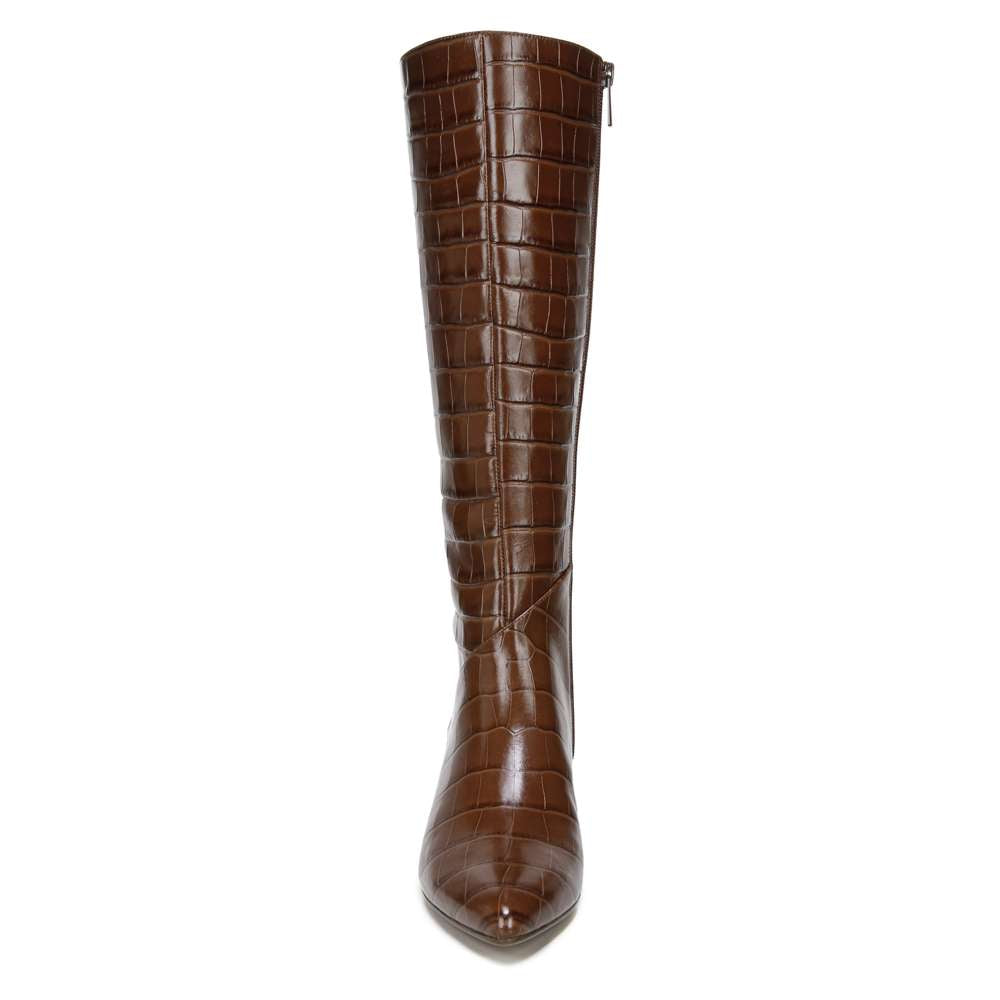 Melanie Tall Boot - Brown Croco