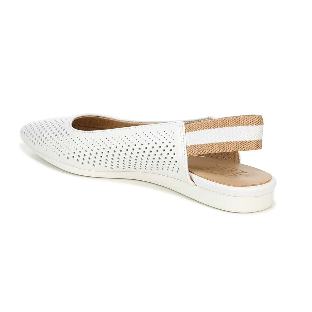 Rory 2 Slingback Flats - White