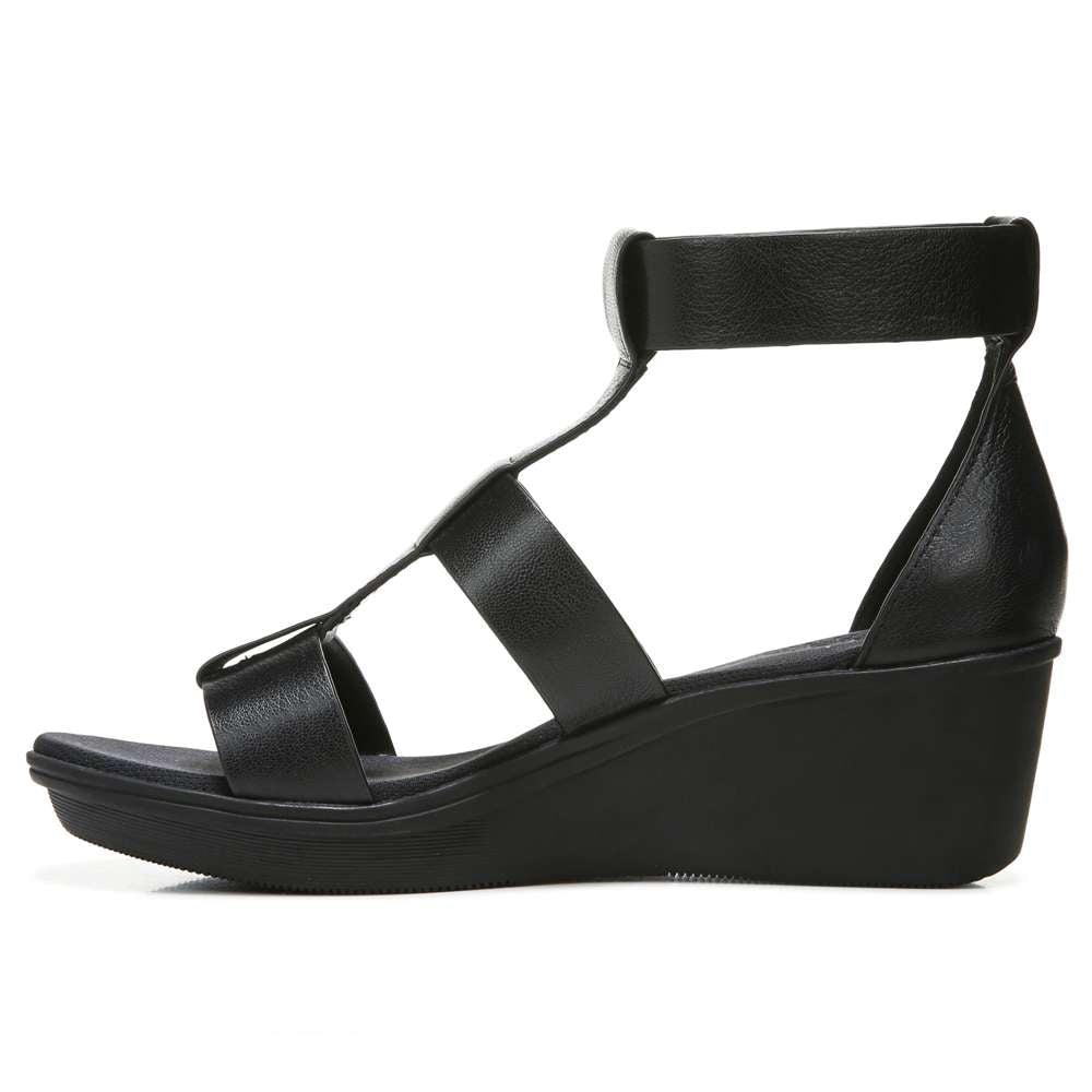 Rylan Wedge Sandal - Black