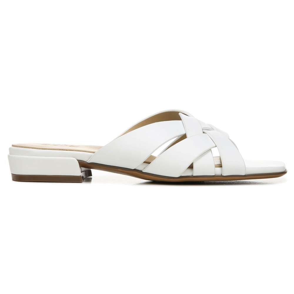 Ashford Slide Sandal - White Leather