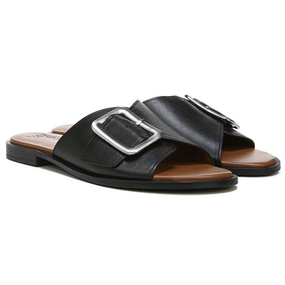 Forrest Slide Sandal - Black Leather