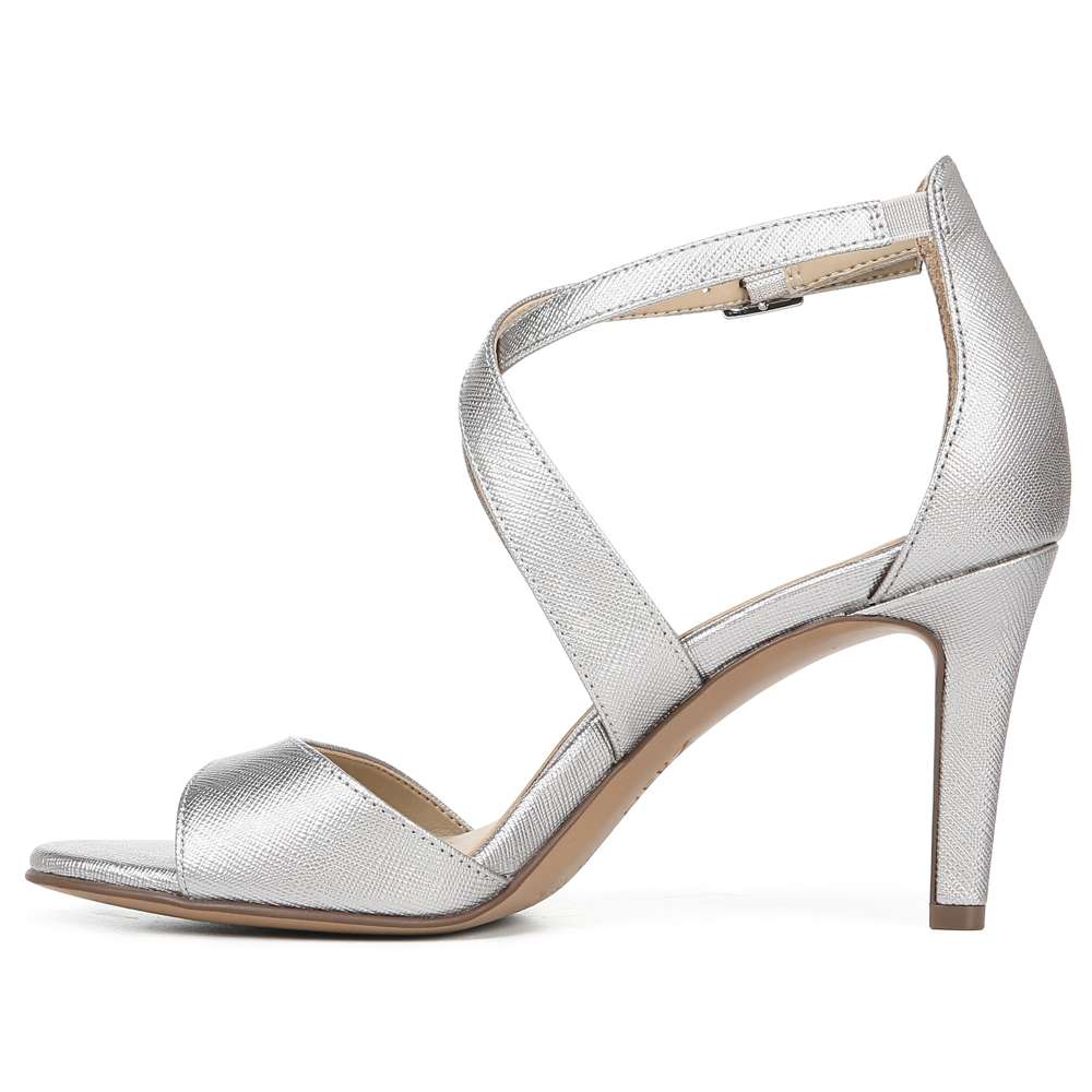 Kyra Heeled Sandal - Silver