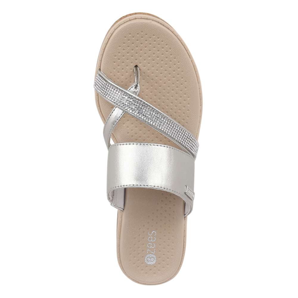 Bora Bright Sandal - Silver Metallic