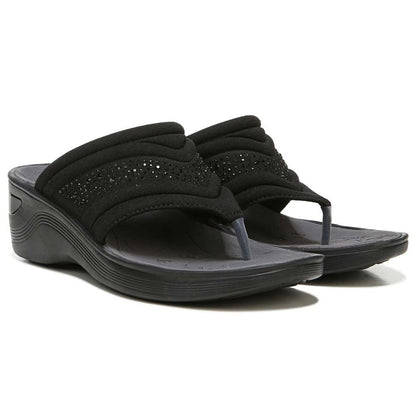 Dazzle Me Wedge Sandal - Black