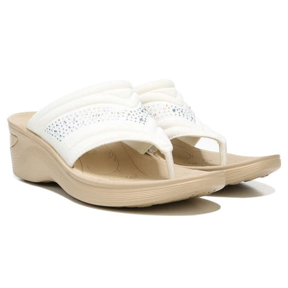 Dazzle Me Wedge Sandal - White