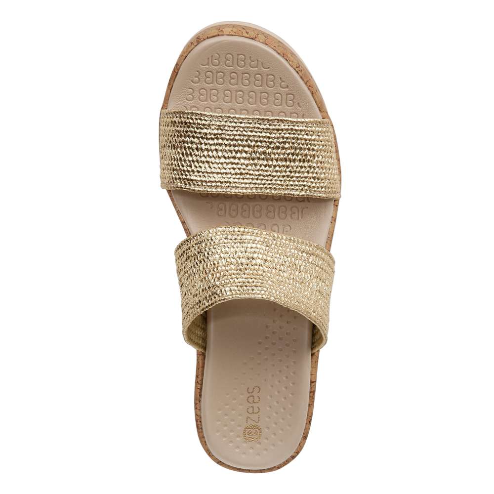 Resort Wedge - Gold Stretch