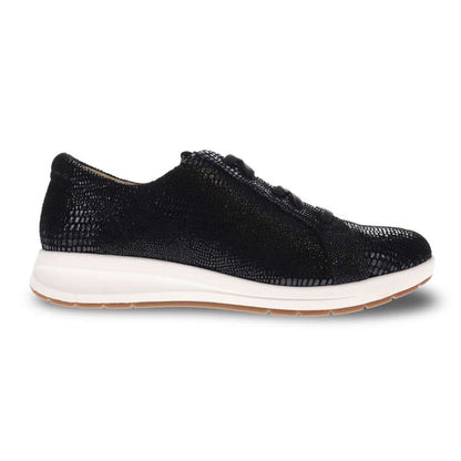 Athens Lace-Up Sneaker - Black Lizard