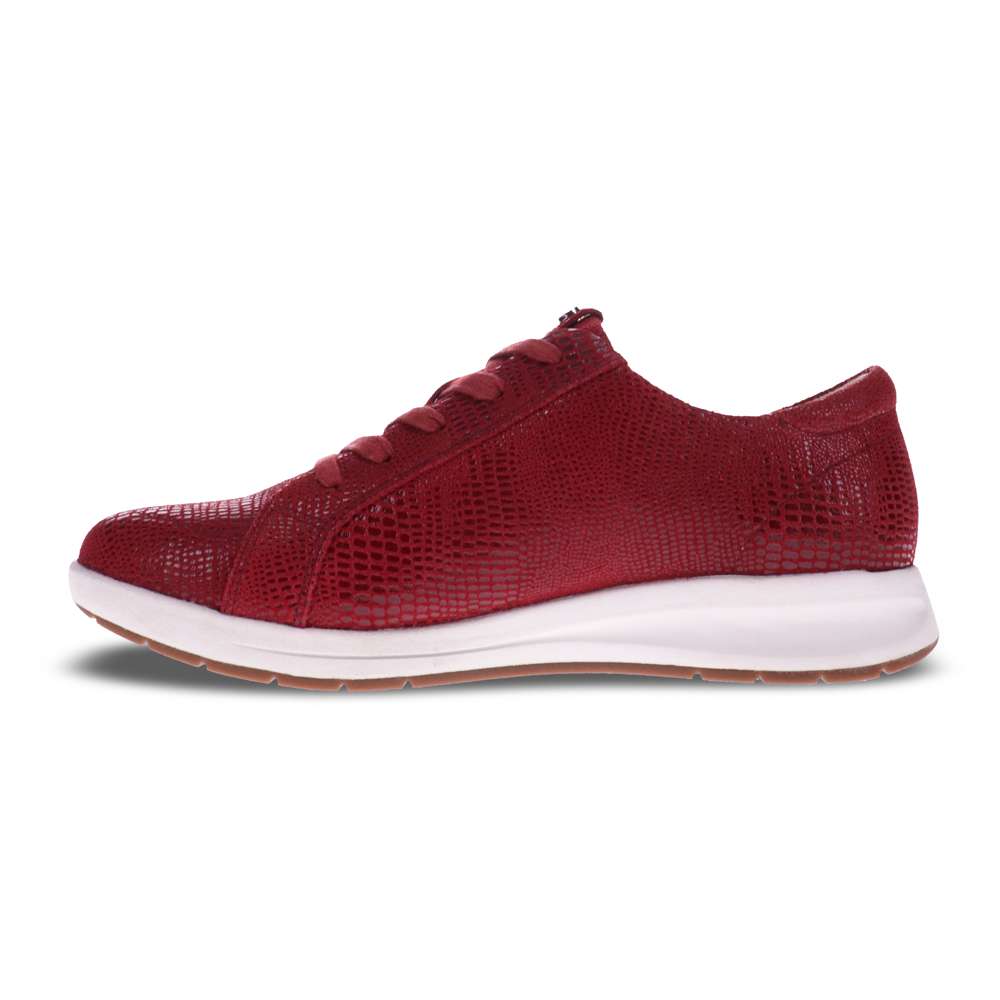 Athens Lace-Up Sneaker - Cherry Lizard