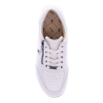 Boston Zip Sneaker - White Perf
