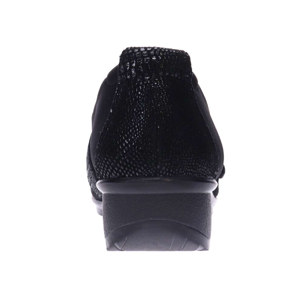Genoa Stretch Loafer - Black/Black Lizard