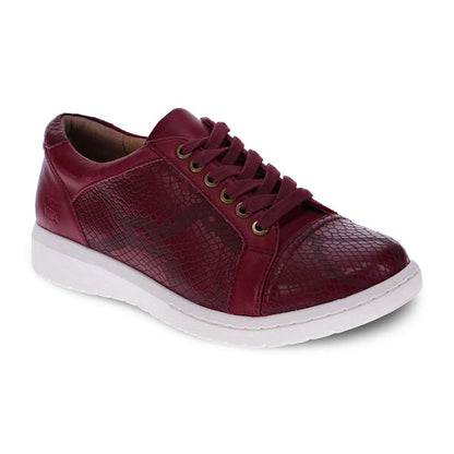 Belinda Casual Sneaker - Burgundy Snake