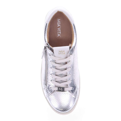Luna Casual Sneaker - Silver Snake