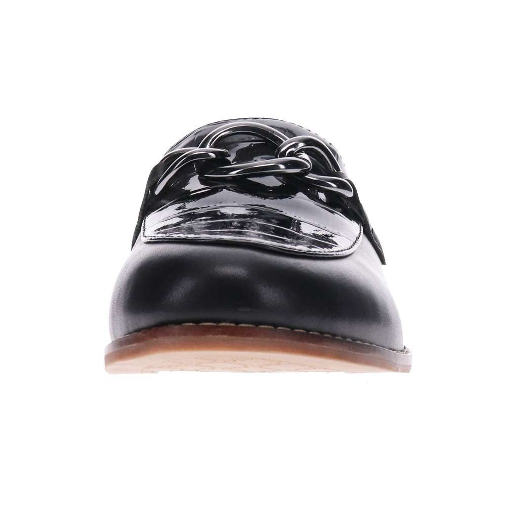 Trudy Mule - Black/Black Croc