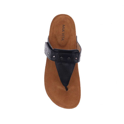 Brenda Toe Post Sandal - Black