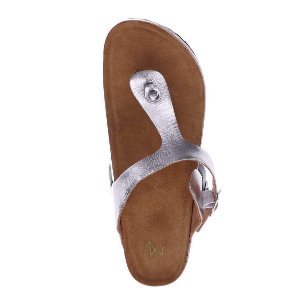 Brooke Toe Post Sandal - Pewter