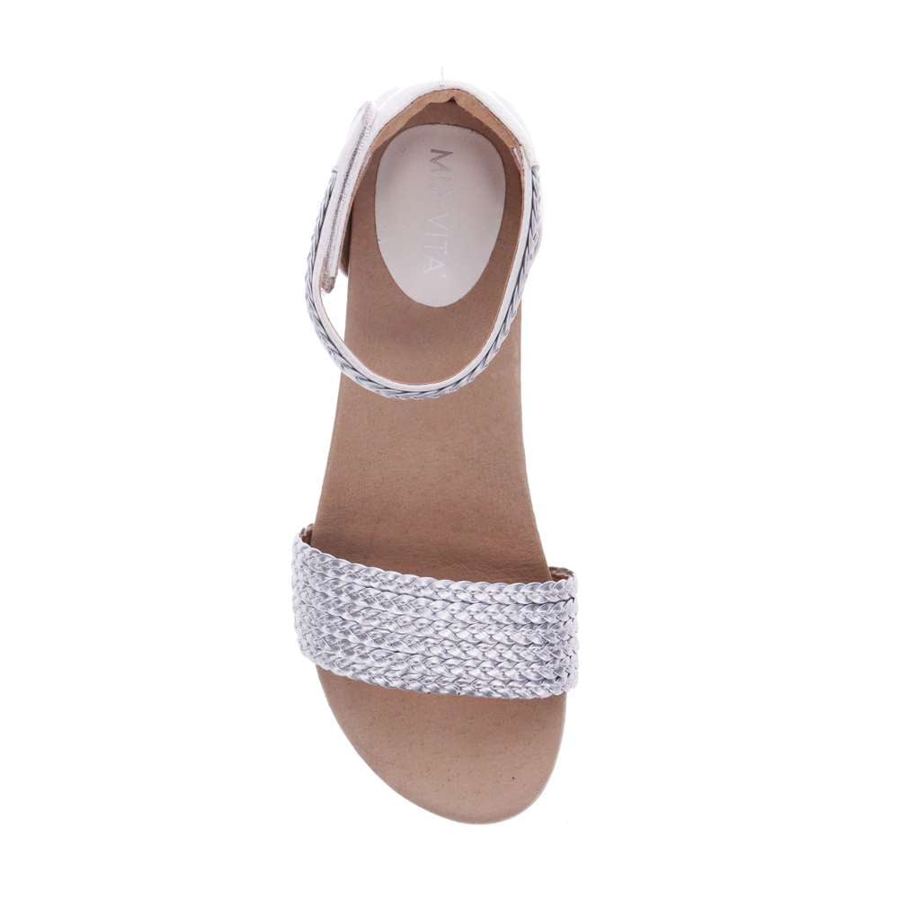 Moira Flat Sandal - Pearl White