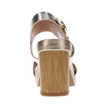 Tara Heeled Sandal - Soft Gold