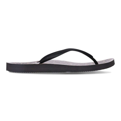 Venice Print Women's Toe Post Sandal - Black Leopard