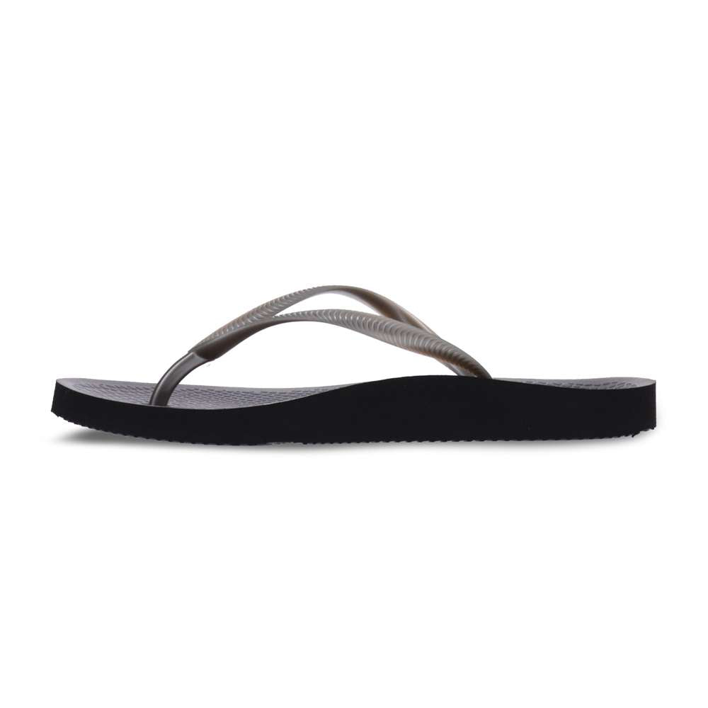 Venice Solid Women's Toe Post Sandal - Black/Pewter