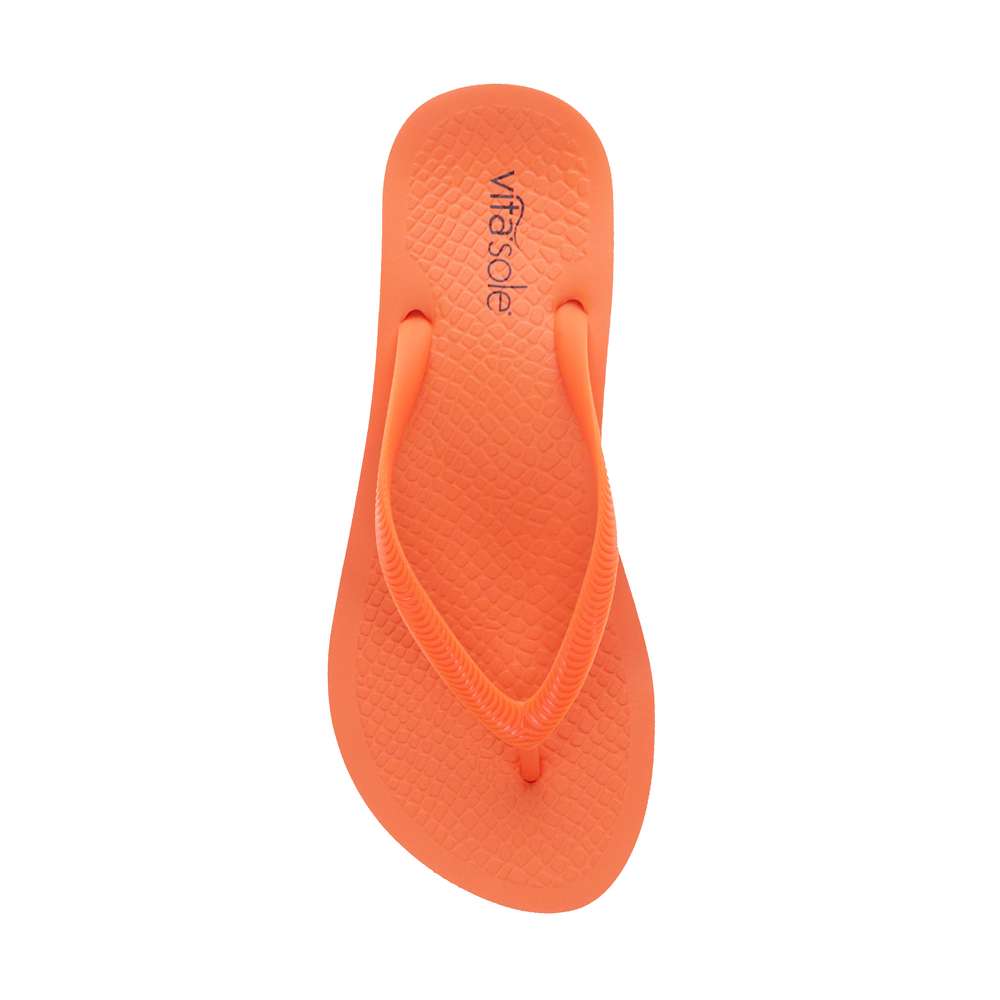 Venice Solid Women's Toe Post Sandal - Tangerine
