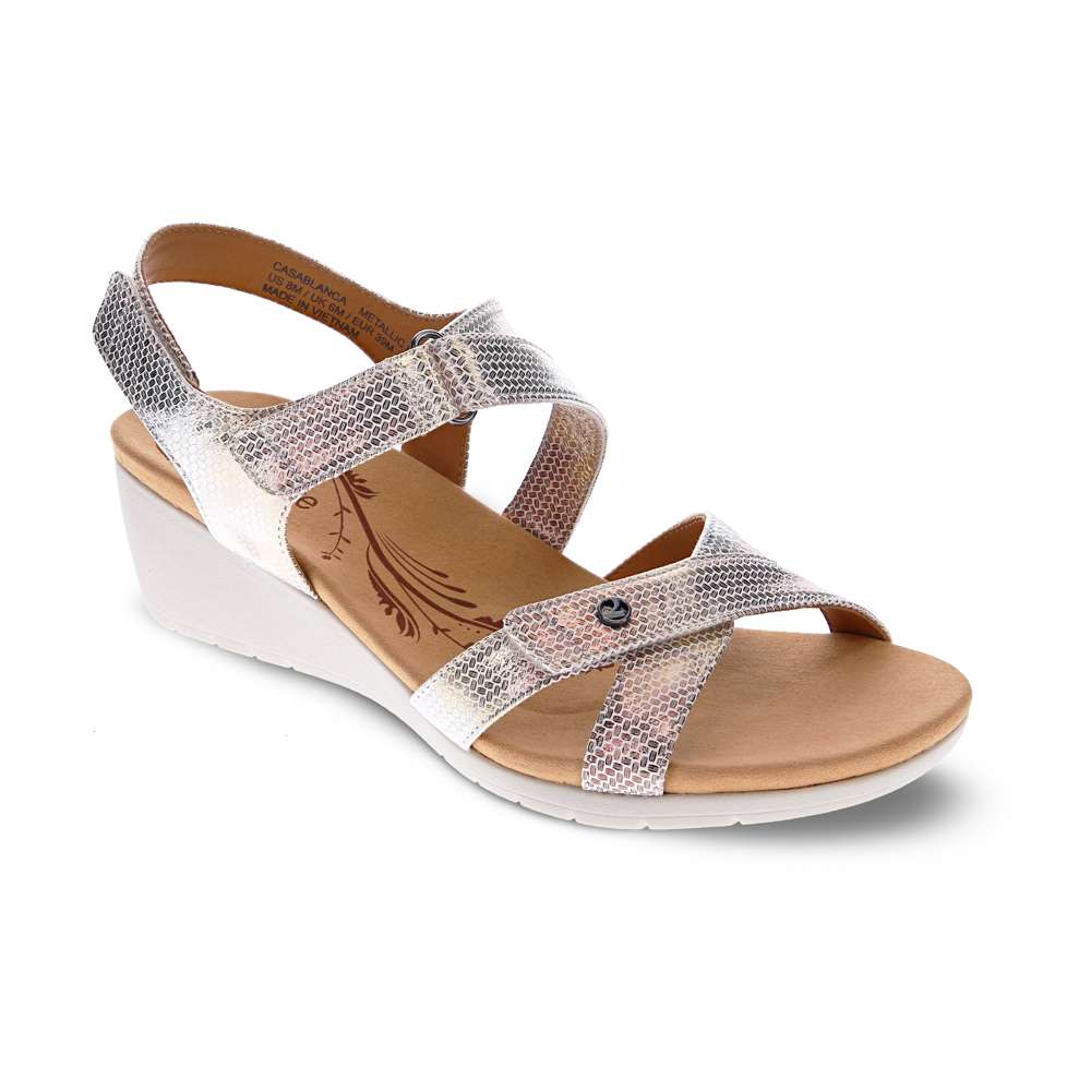 Casablanca Wedge - Metallic Interest