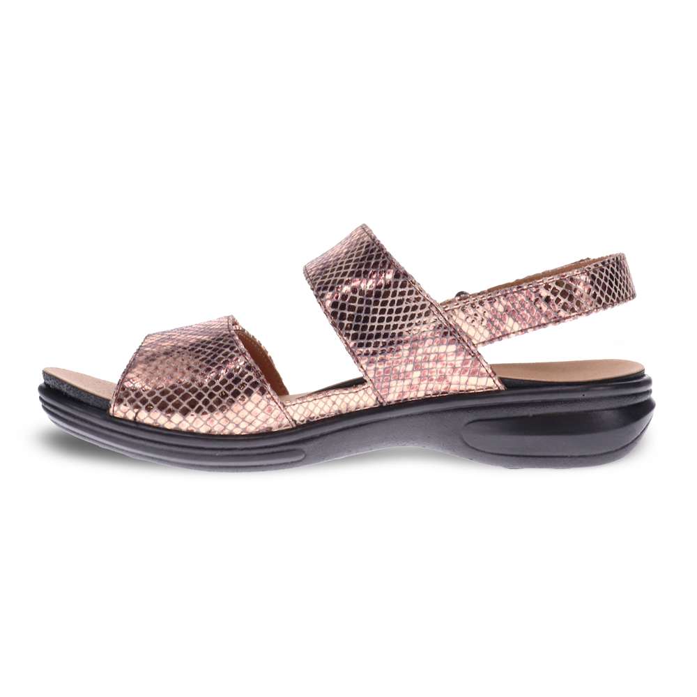 Como Adjustable Sandal - Bronze Snake