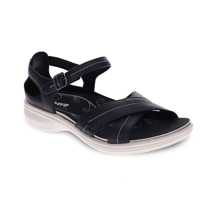 Lucea Sandal - Black French/ White