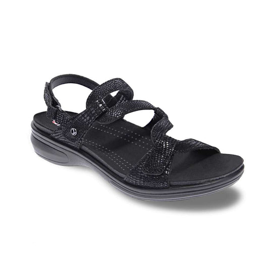 Miami Adjustable Sandal - Black Lizard