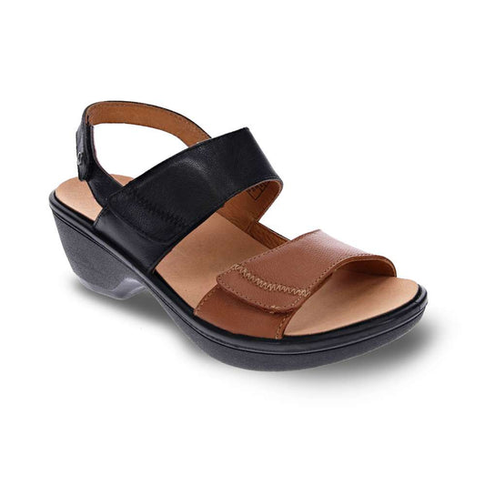 Rosario Wedge - Black/Tan