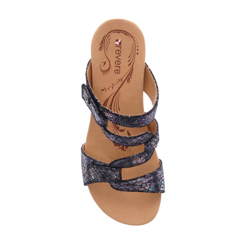 Sofia Wedge - Black Metallic Python