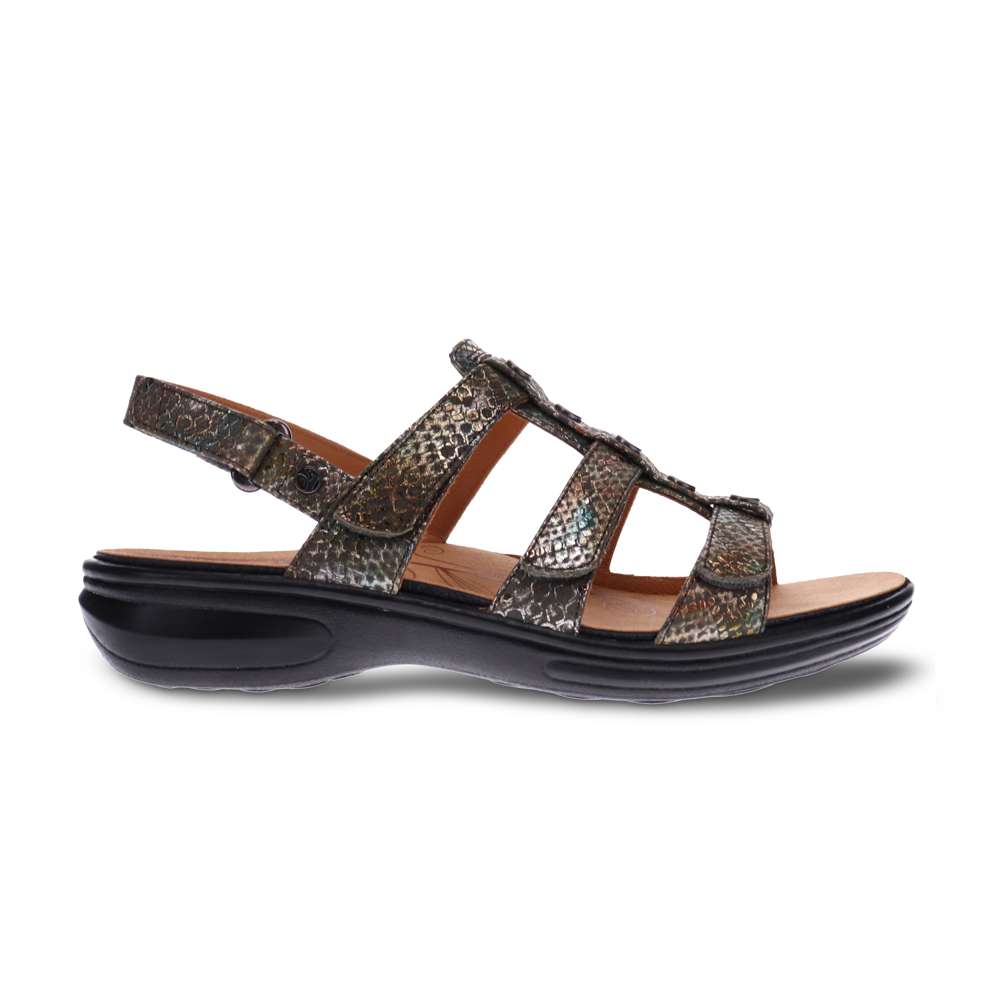 Toledo Backstrap Sandal - Peacock Python