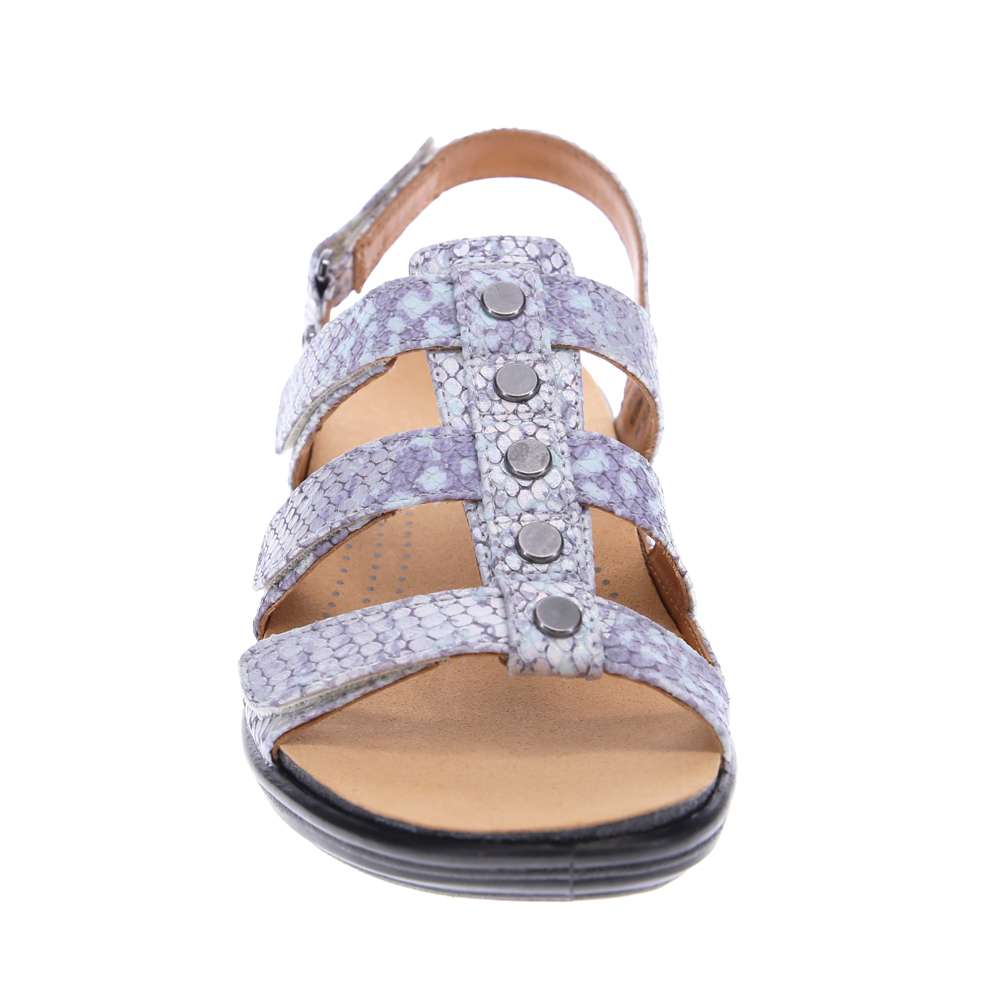 Toledo Backstrap Sandal - Teal Snake